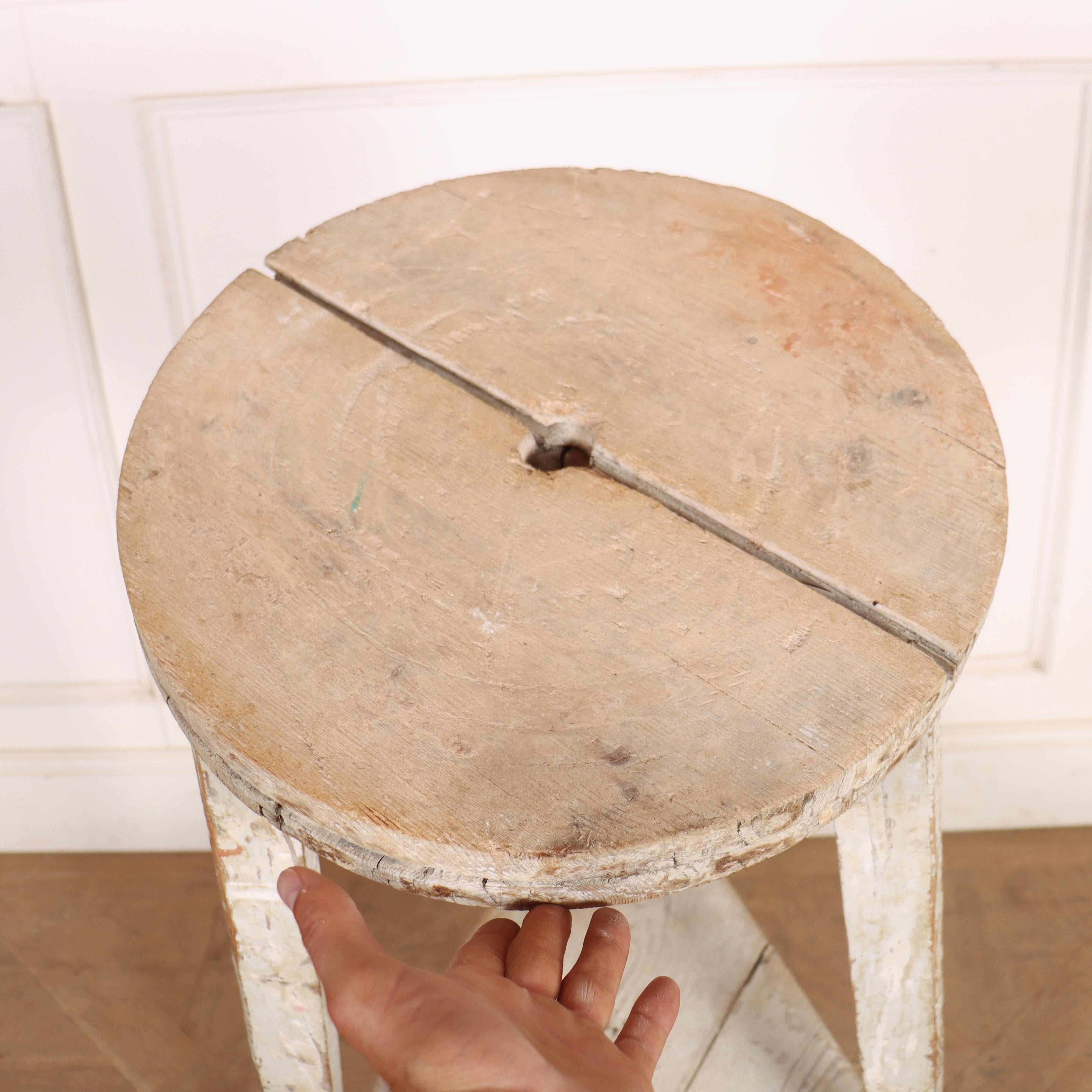 French Original Painted Sculpture Stand For Sale 1