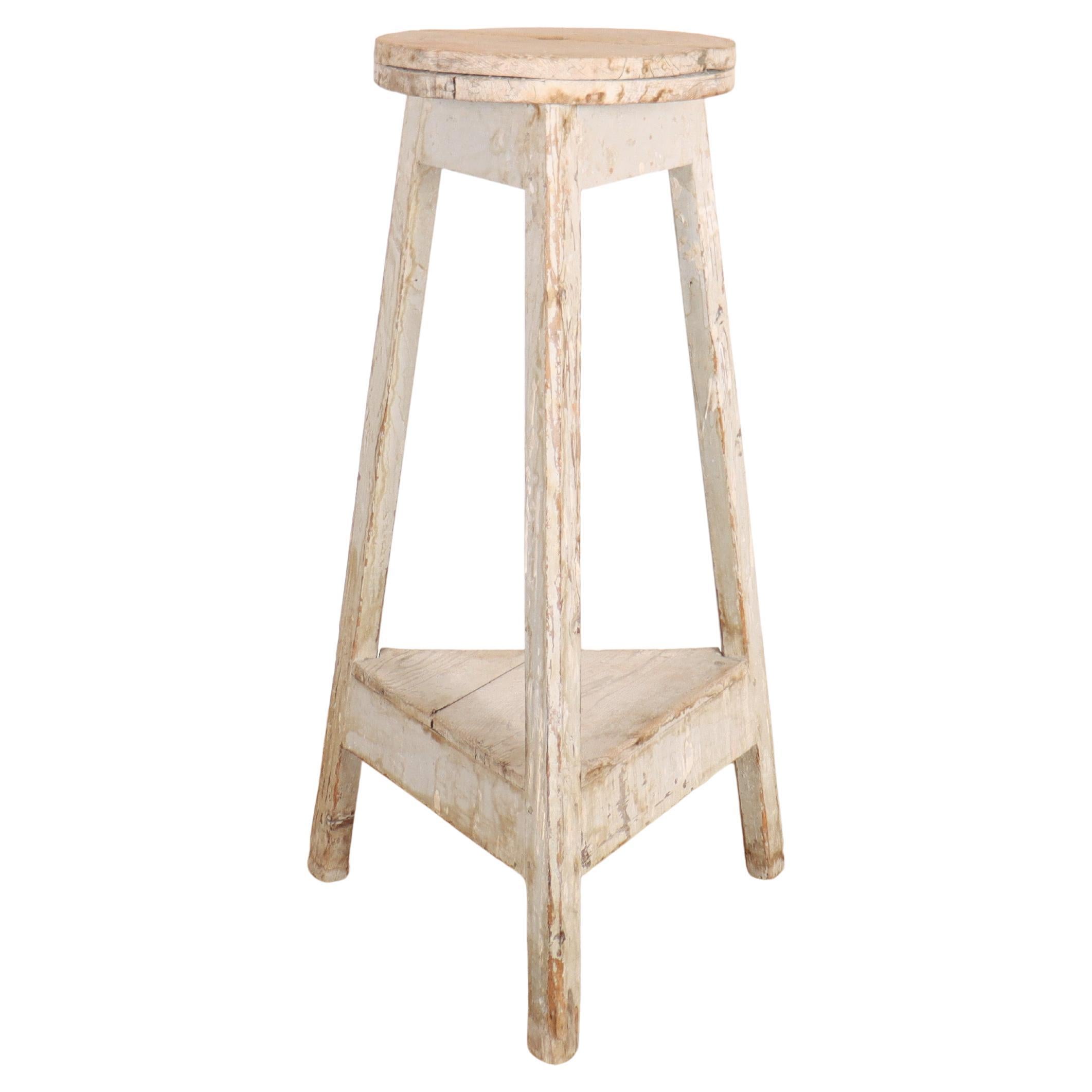 French Original Painted Sculpture Stand