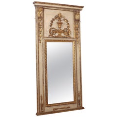 French Original Painted Trumeau Mirror