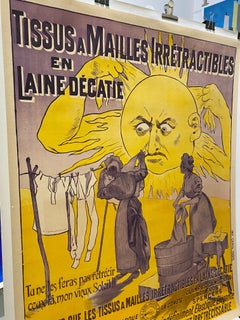 French Original Poster for Delicate Wool, 'Laine Décatie' Early 20th Century
