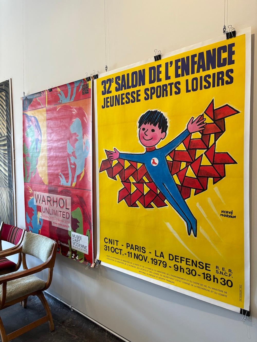Mid-Century Modern French Original Vintage Advertising Poster, 32E Salso De L’enfance HERVE MORVAN  For Sale