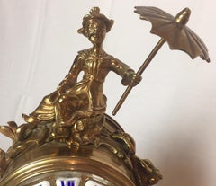 French Ormolu and Bronze Elephant Chinoiserie Clock