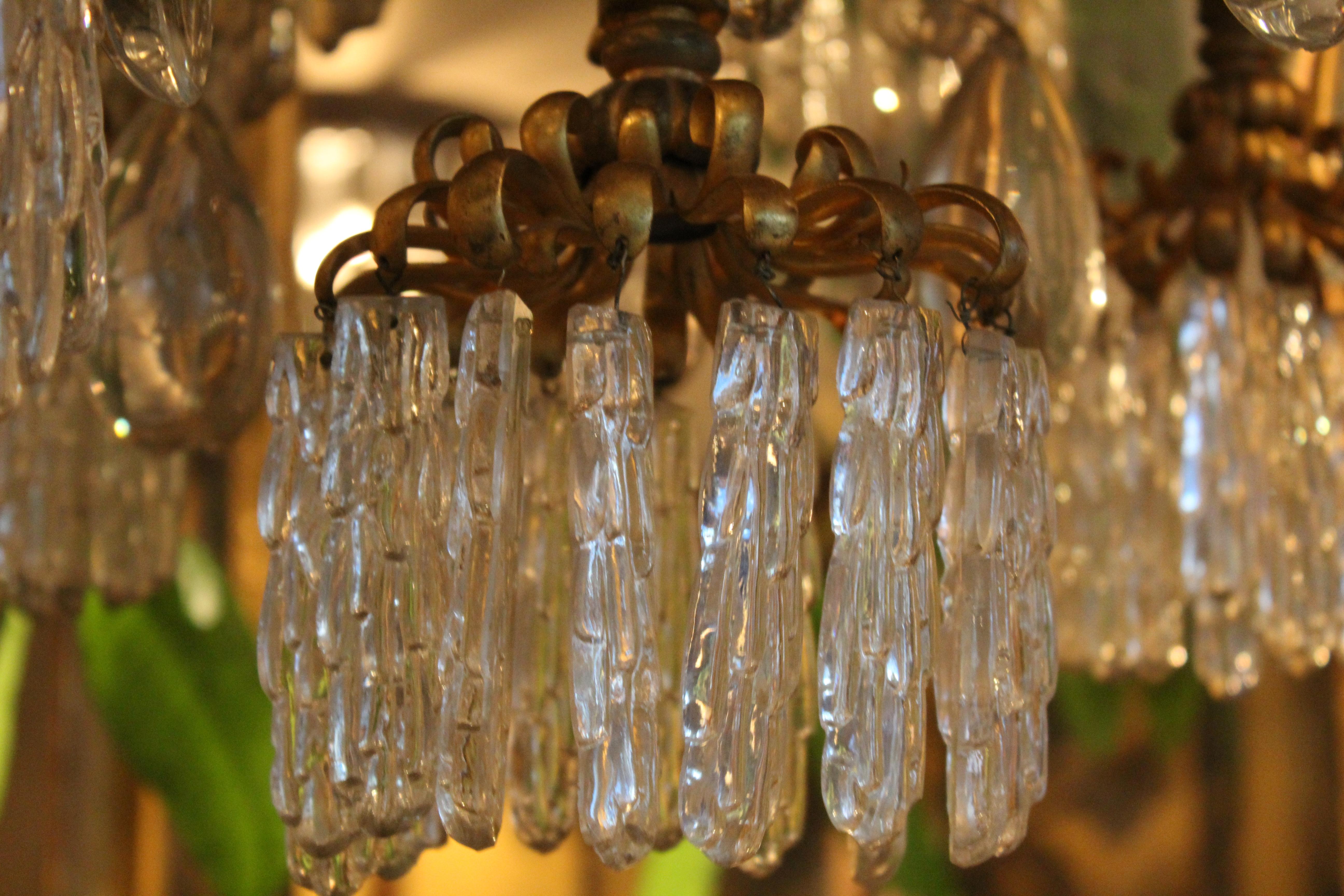 Early 20th Century French Ormolu and Crystal Belle Époque Chandelier, circa 1900 For Sale