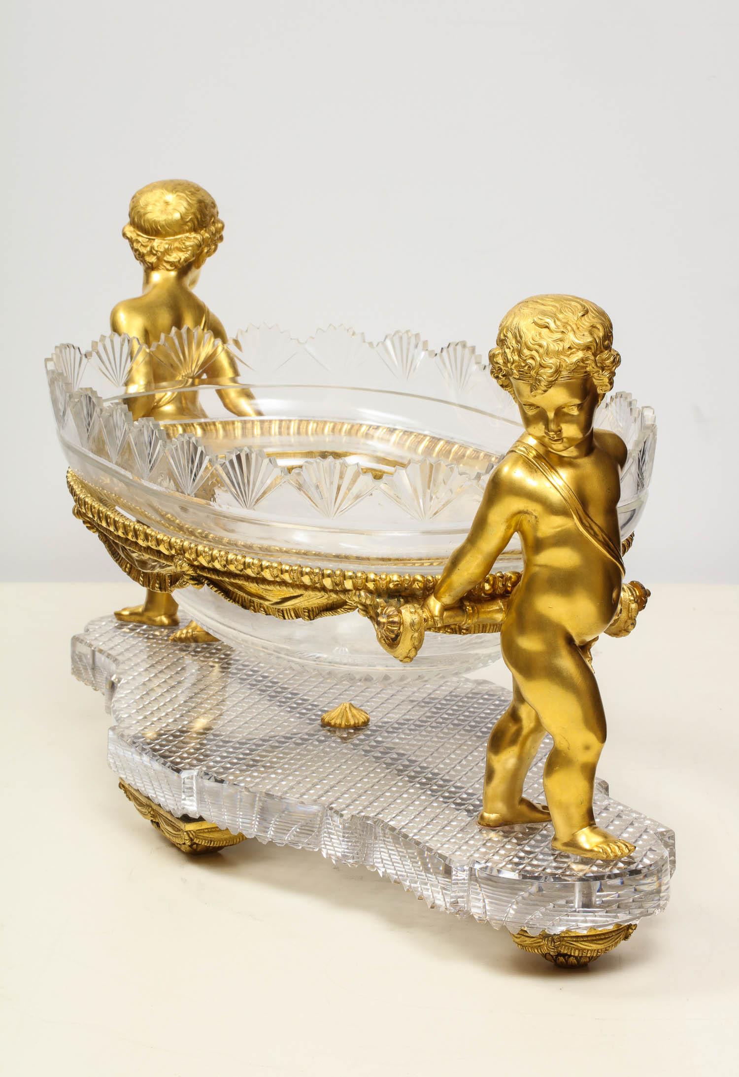 French Ormolu and Cut-Glass Centerpiece by Baccarat Paris, circa 1870 5