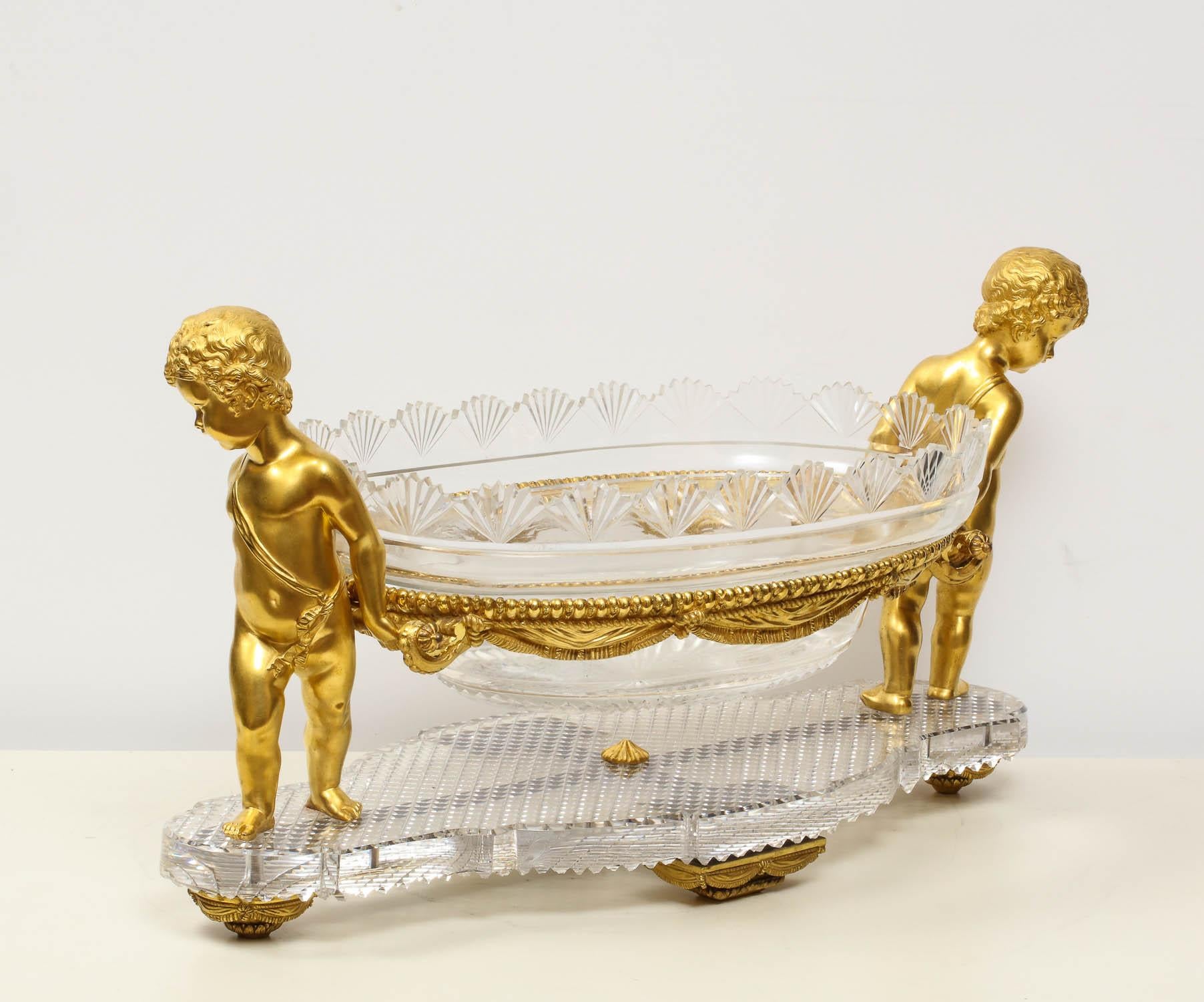 French Ormolu and Cut-Glass Centerpiece by Baccarat Paris, circa 1870 1