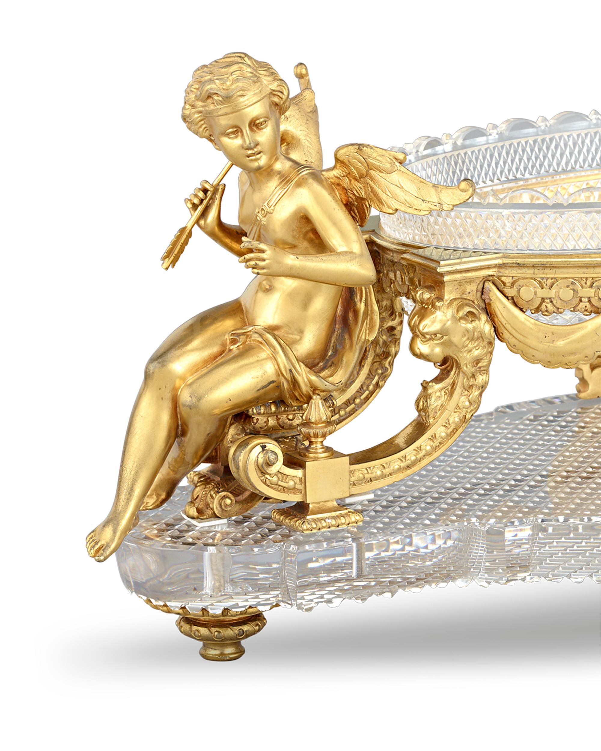 Ormolu and Cut Glass Table Garniture by Baccarat In Excellent Condition In New Orleans, LA
