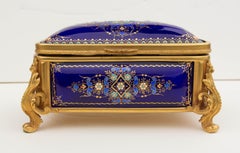 French Ormolu Bronze and Enameled Box, 19th Century