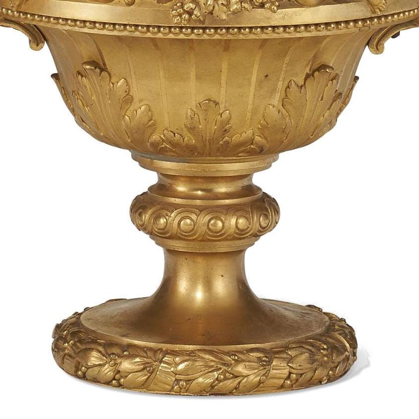 French Ormolu Bronze Urns by Maxime Secrétant  For Sale 1
