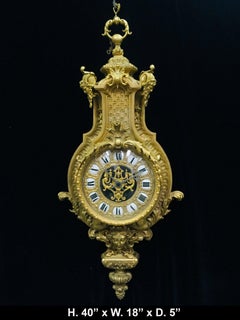 French Ormolu Cartel Clock, 19th Century by H&F Paris