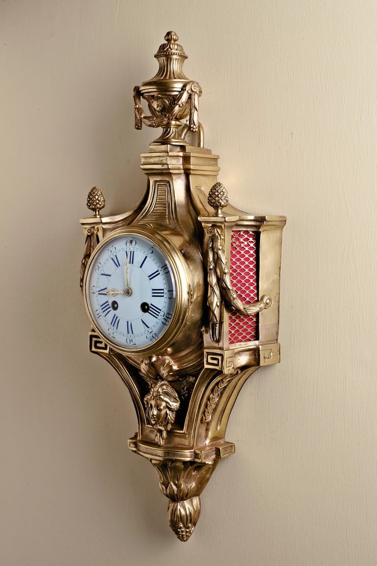 French Ormolu Cartel Wall Clock by Vassy, Jeure, Paris For Sale at 1stDibs