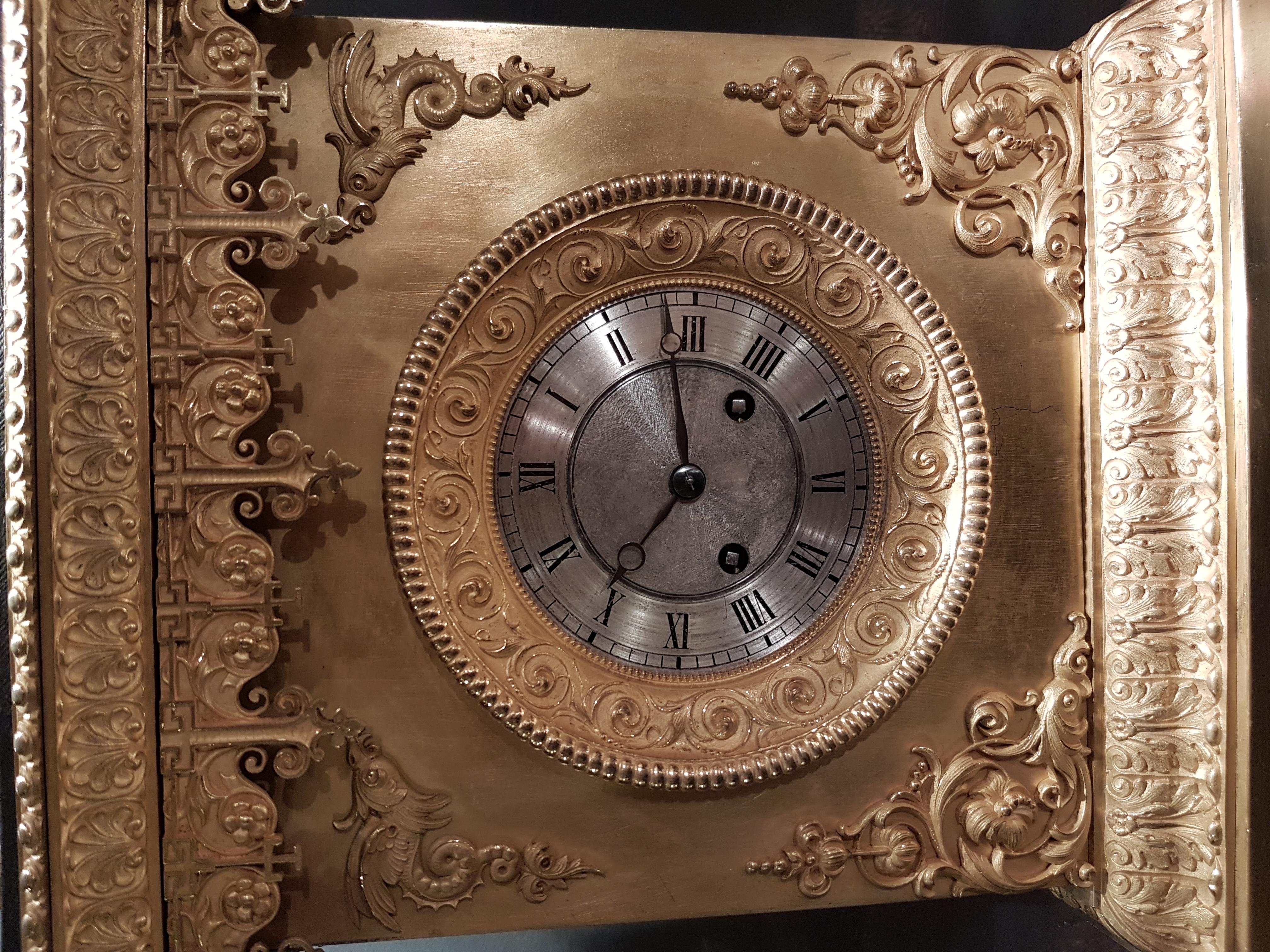 Bronze French Ormolu Chinoiserie Automaton Mantel Clock attributed to J.F Houdin
