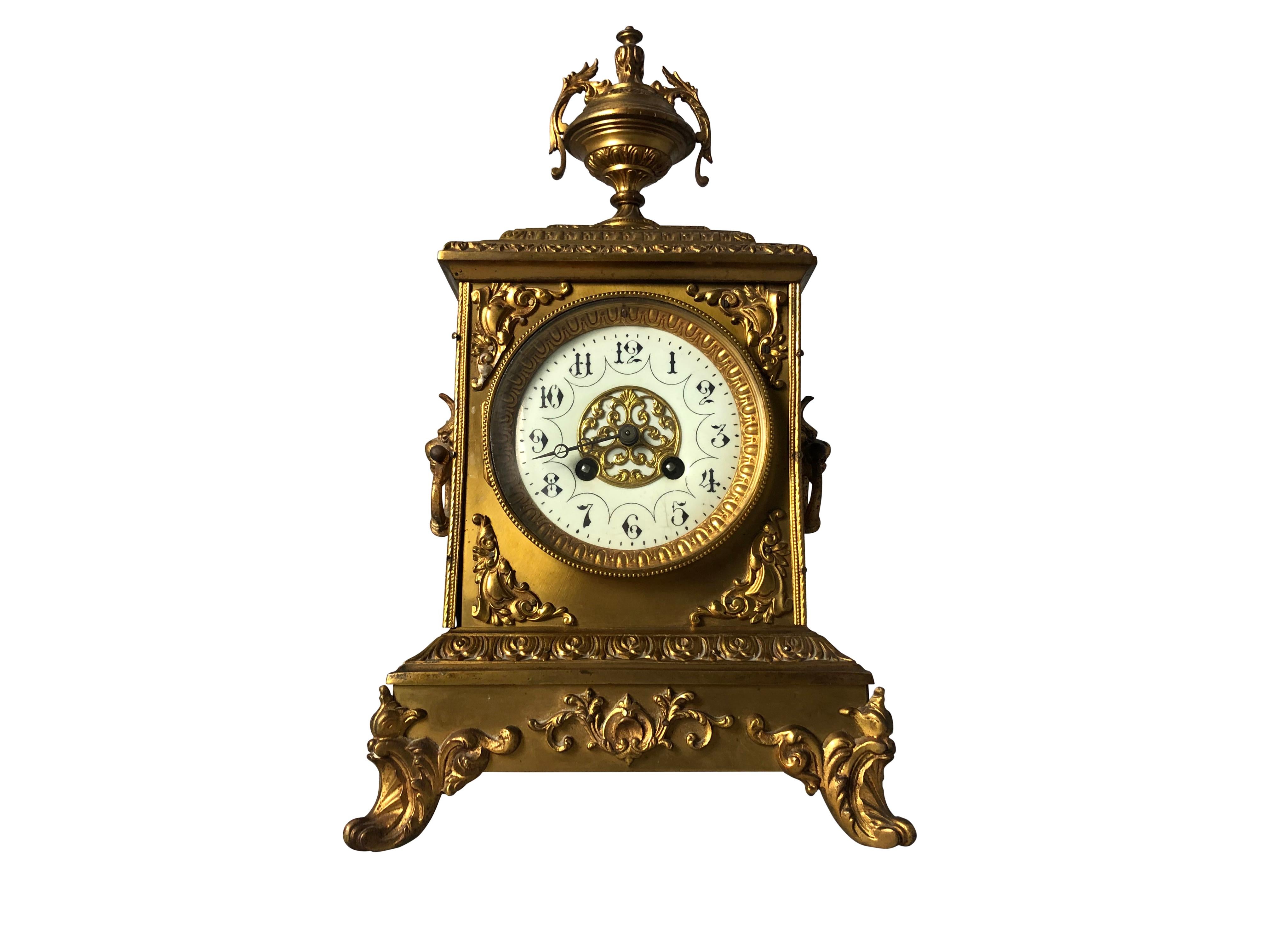 French Ormolu Mantel Clock, 19th Century In Good Condition For Sale In London, GB