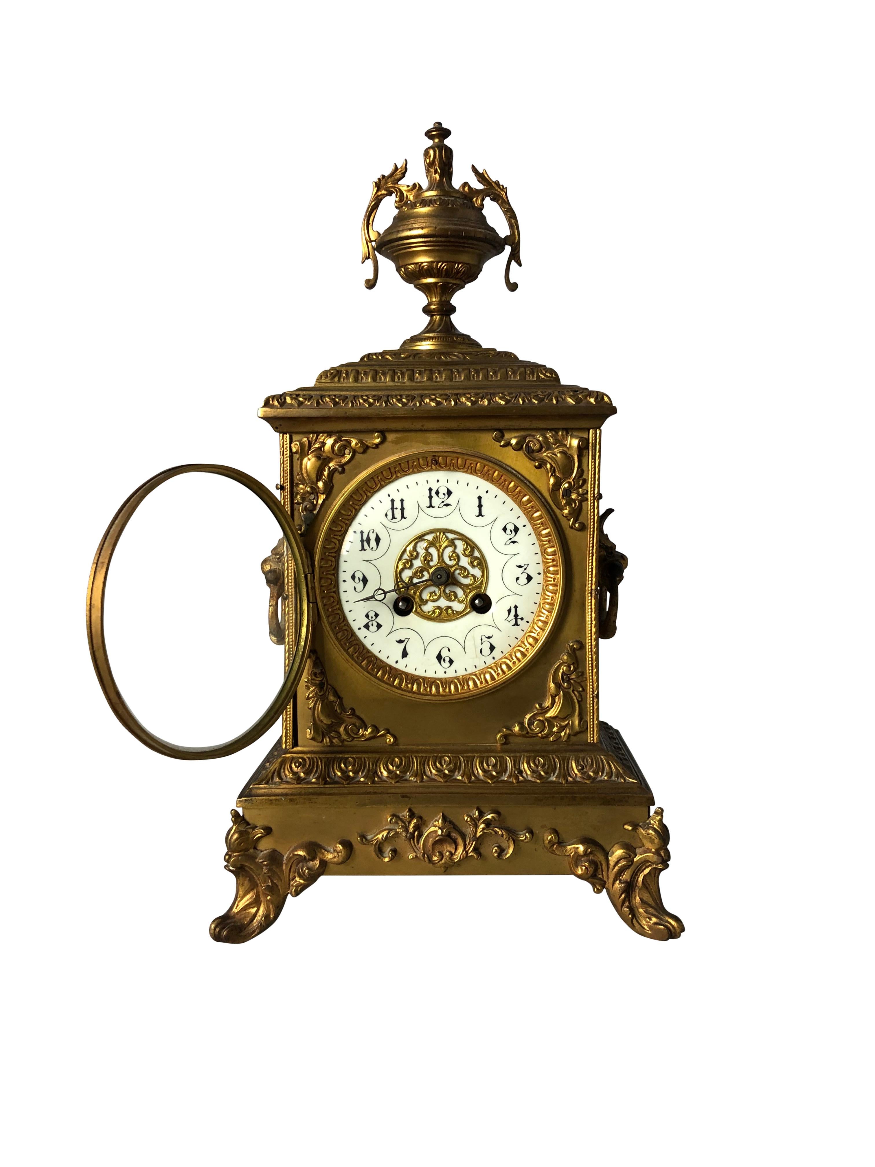 French Ormolu Mantel Clock, 19th Century For Sale 1