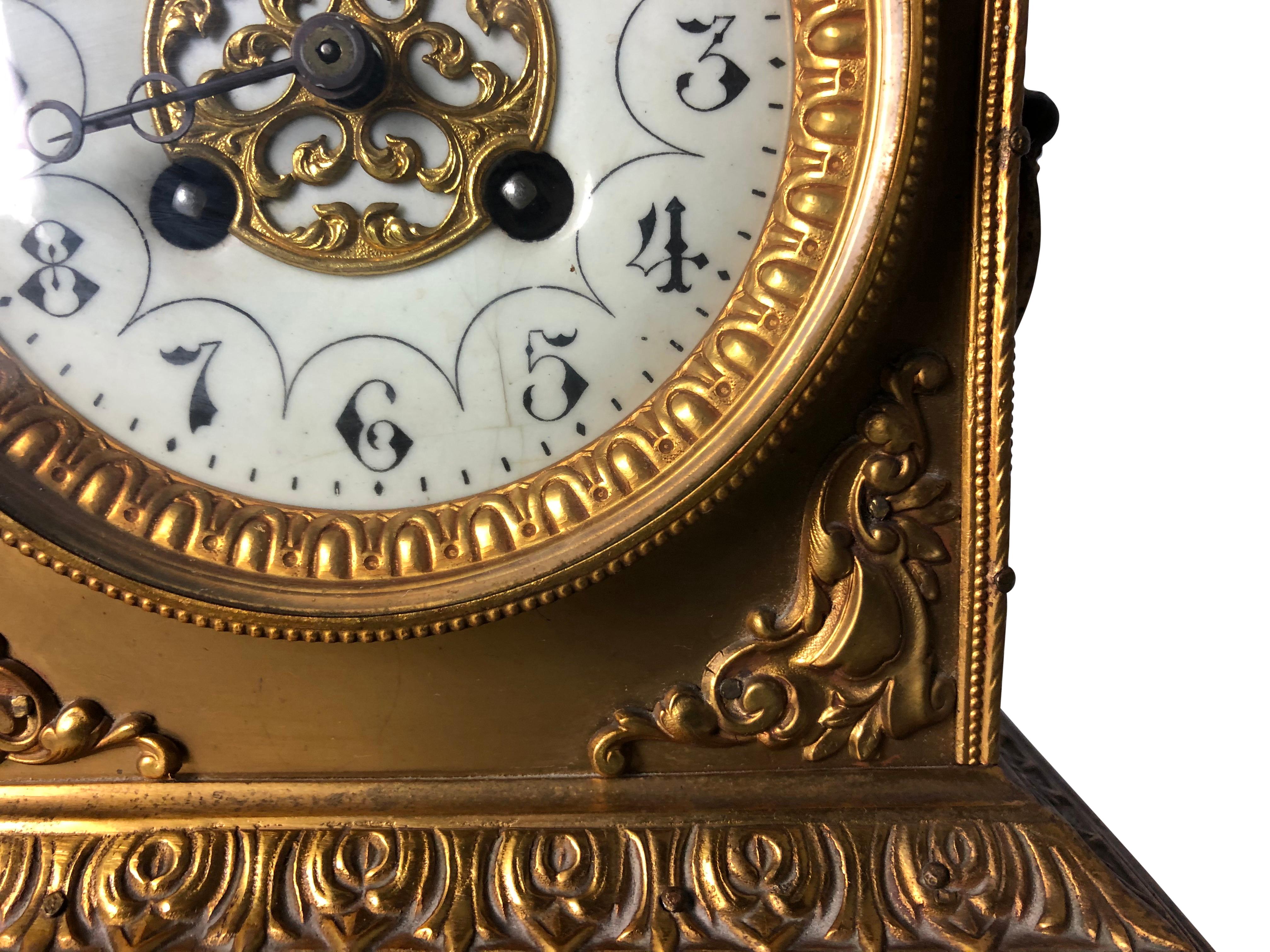 French Ormolu Mantel Clock, 19th Century For Sale 3