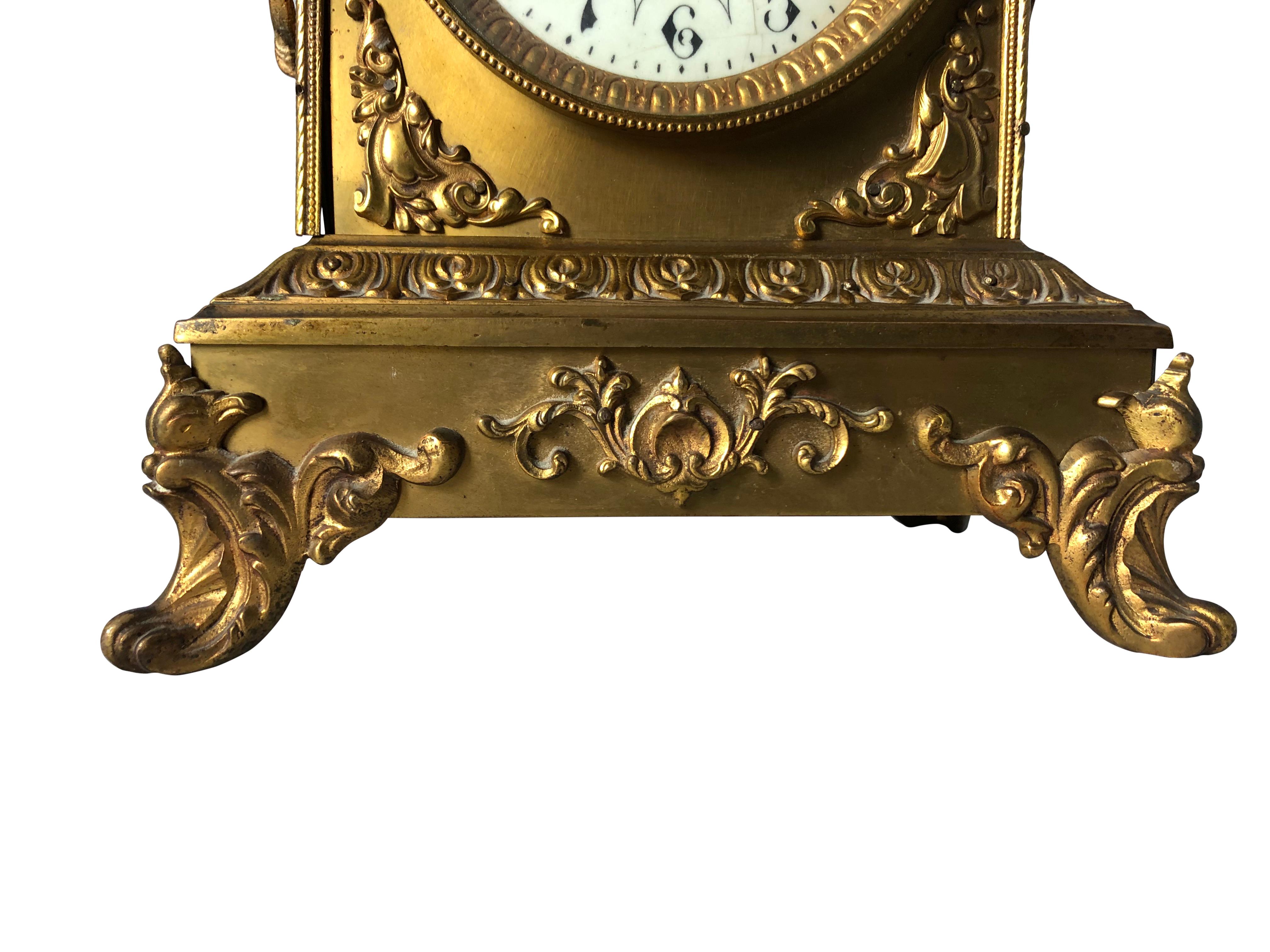 French Ormolu Mantel Clock, 19th Century For Sale 6