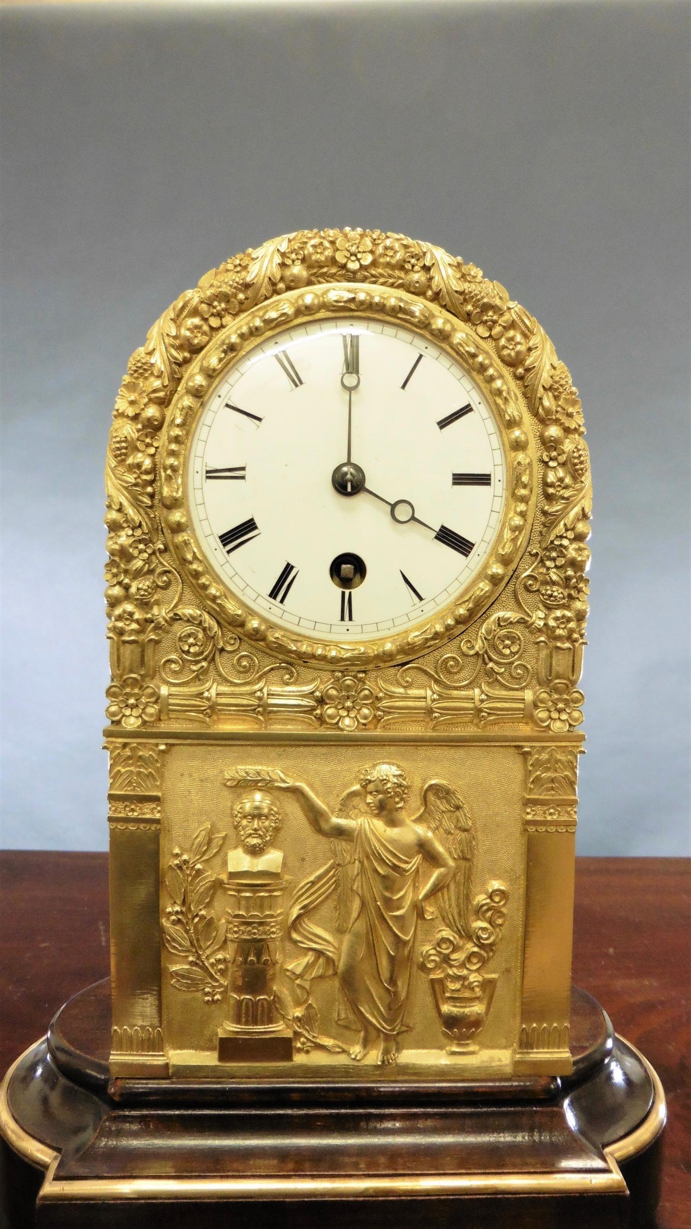 French Ormolu Mantel Clock For Sale 1