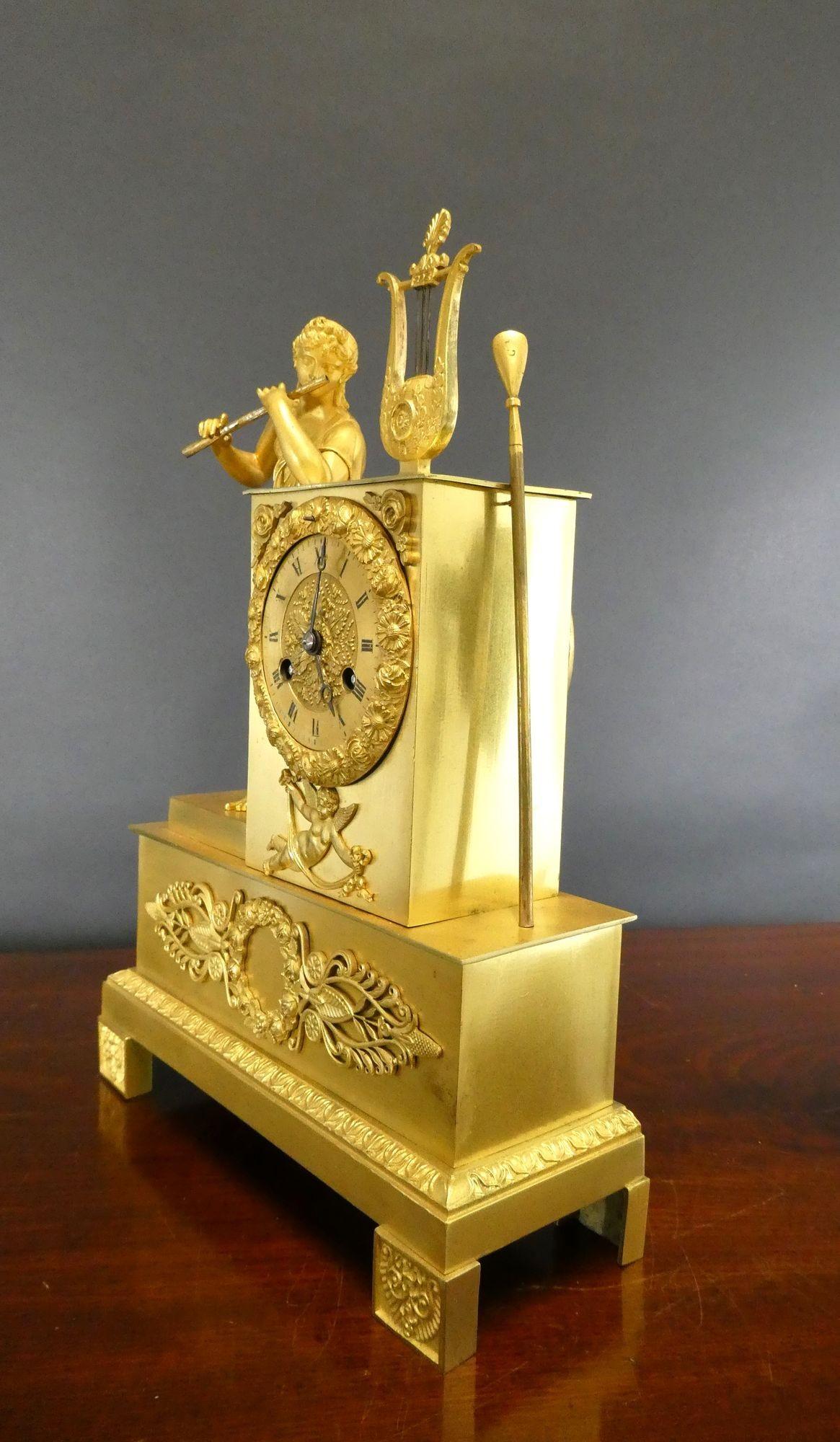 French Ormolu Mantel Clock For Sale 4