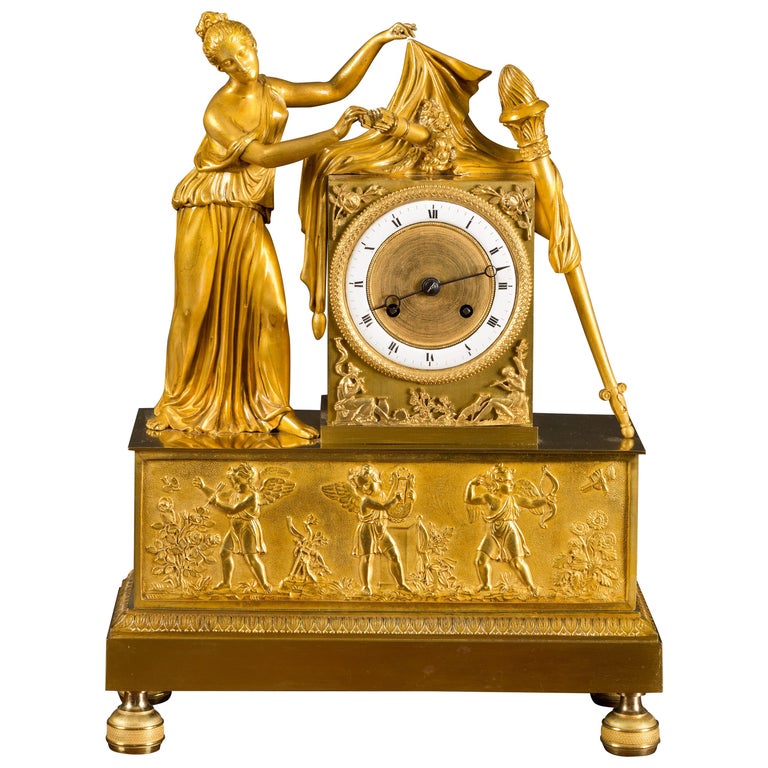 French Ormolu Mantel Clock For Sale at 1stDibs