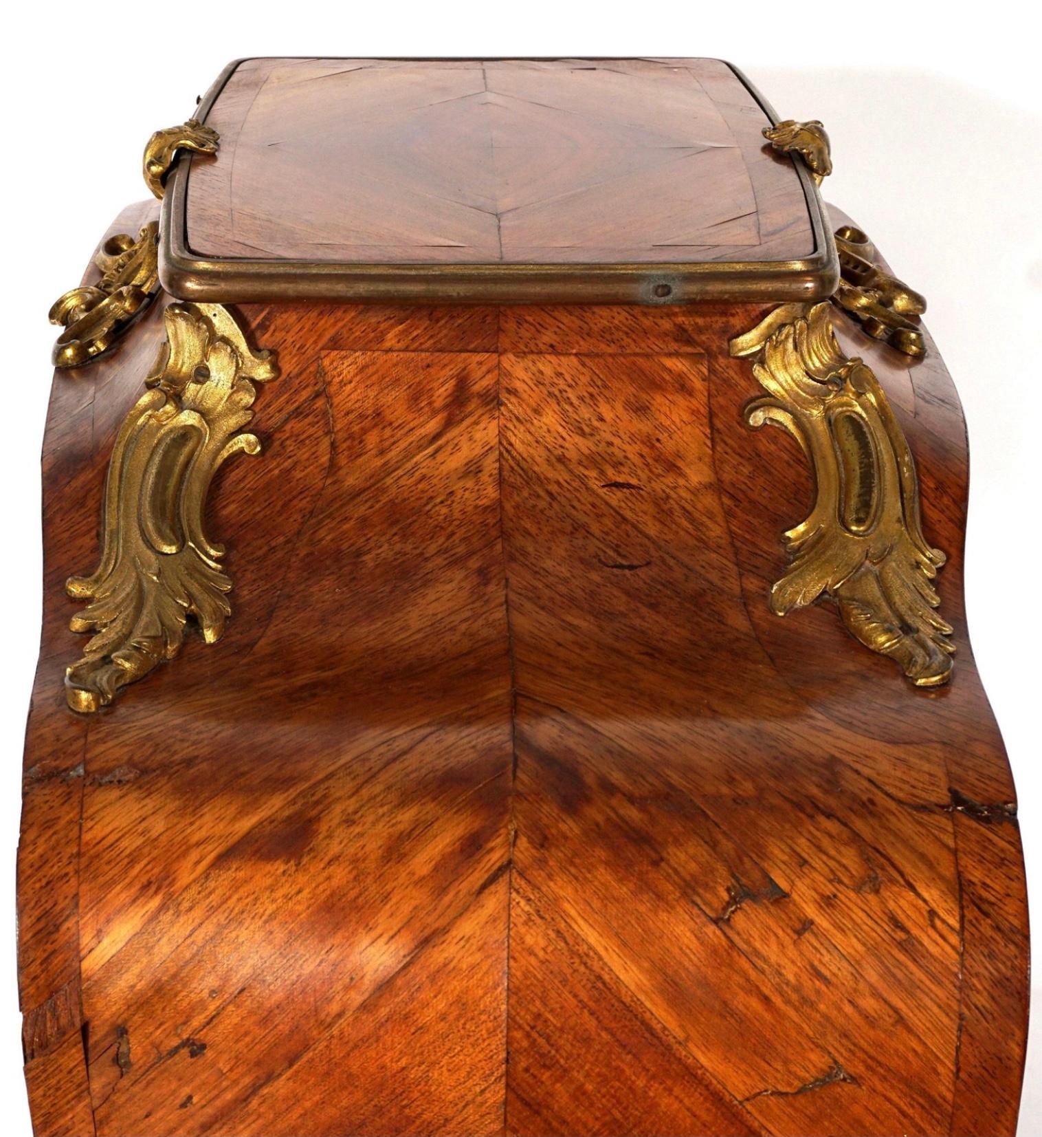 French Ormolu Mounted Cartonier - Attributed To Linke In Good Condition For Sale In Bradenton, FL