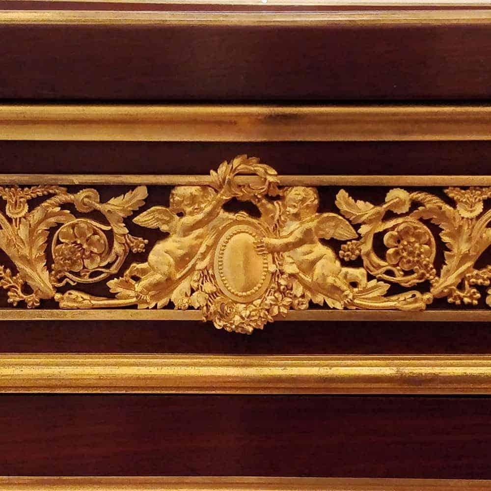 Gilt French Ormolu-Mounted Mahogany Bed by Gervais-Maximilien-Eugène Durand