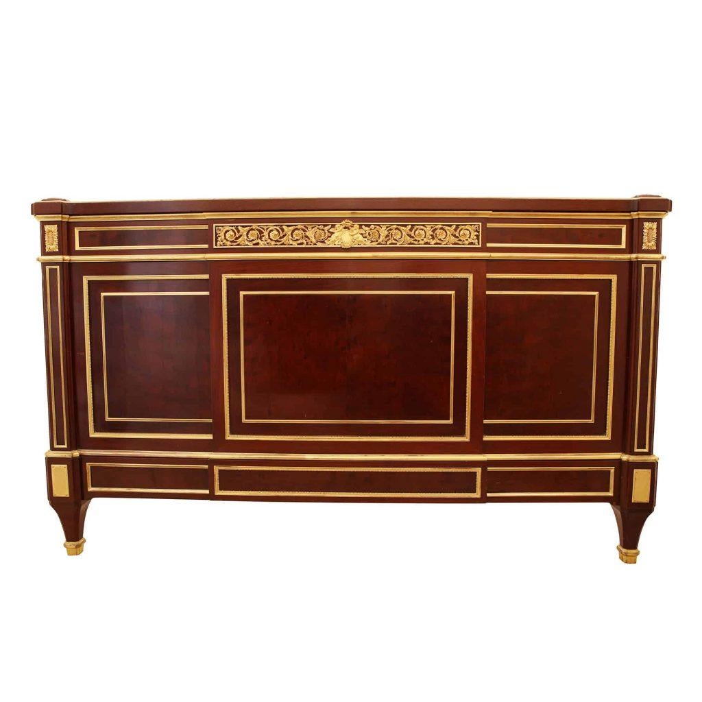 French Ormolu-Mounted Mahogany Bed by Gervais-Maximilien-Eugène Durand 1