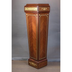 French Ormolu Mounted Mahogany Pedestals