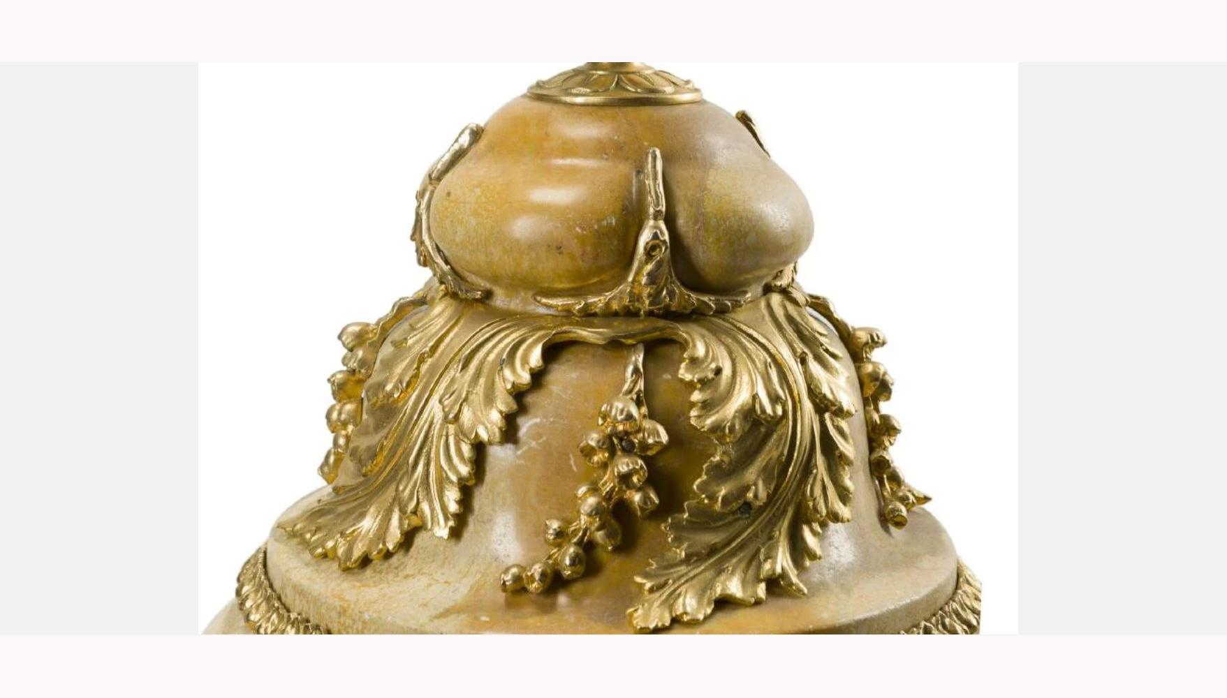 French Ormolu Mounted Siena Marble Figural Centerpiece 4
