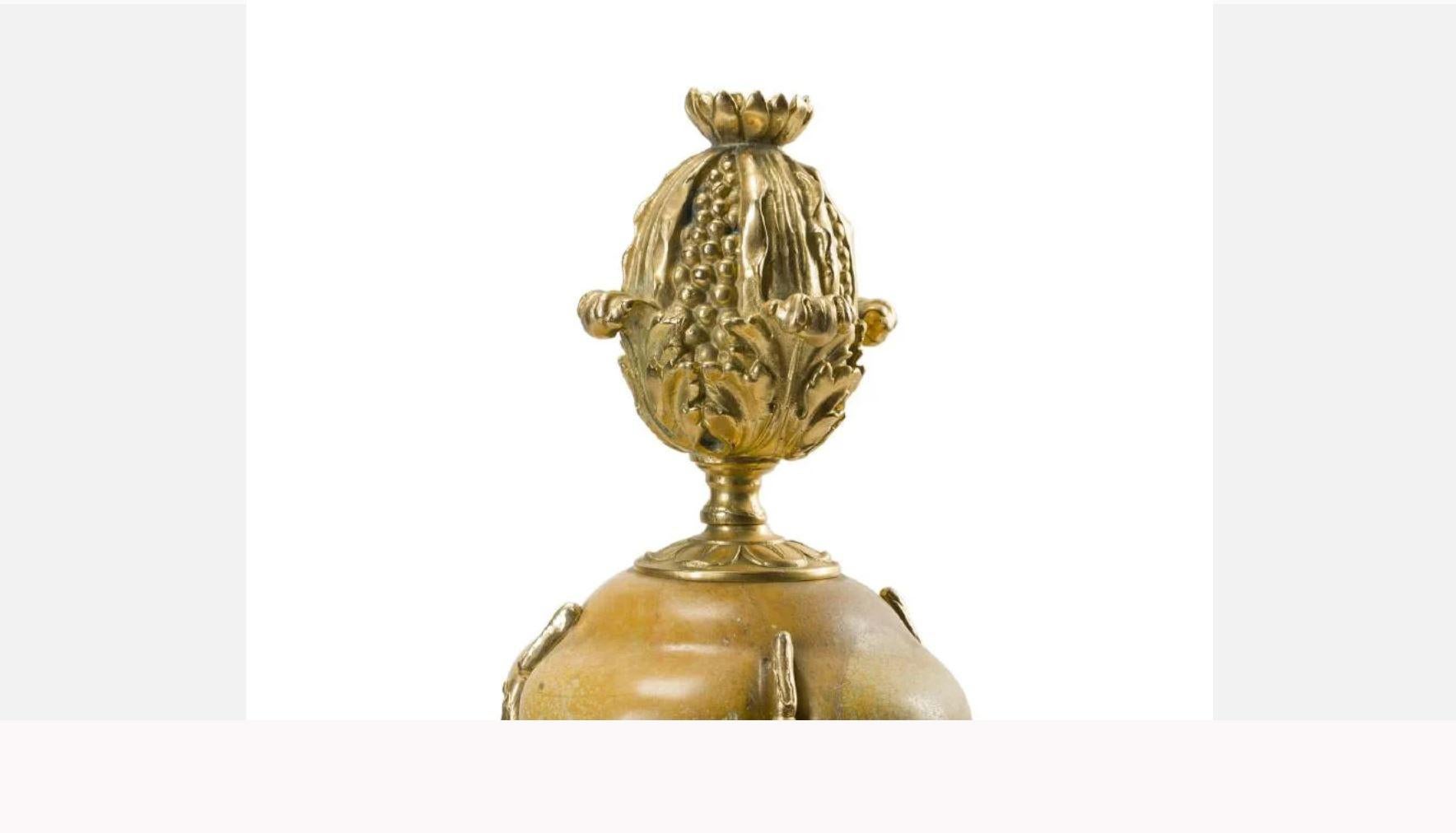 French Ormolu Mounted Siena Marble Figural Centerpiece 3