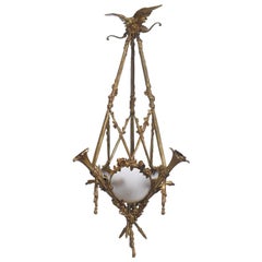 French Ormolu Eagle Chandelier, 19th Century