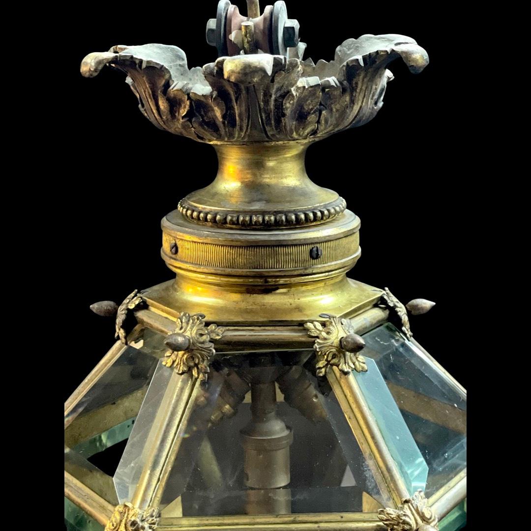 20th Century French Ormolu Versailles Hall Lantern For Sale