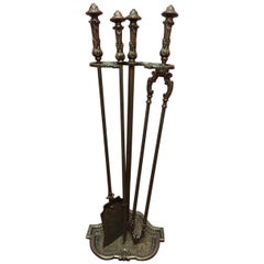 French Ornate Three-Piece Fire Tool Set, 20th Century