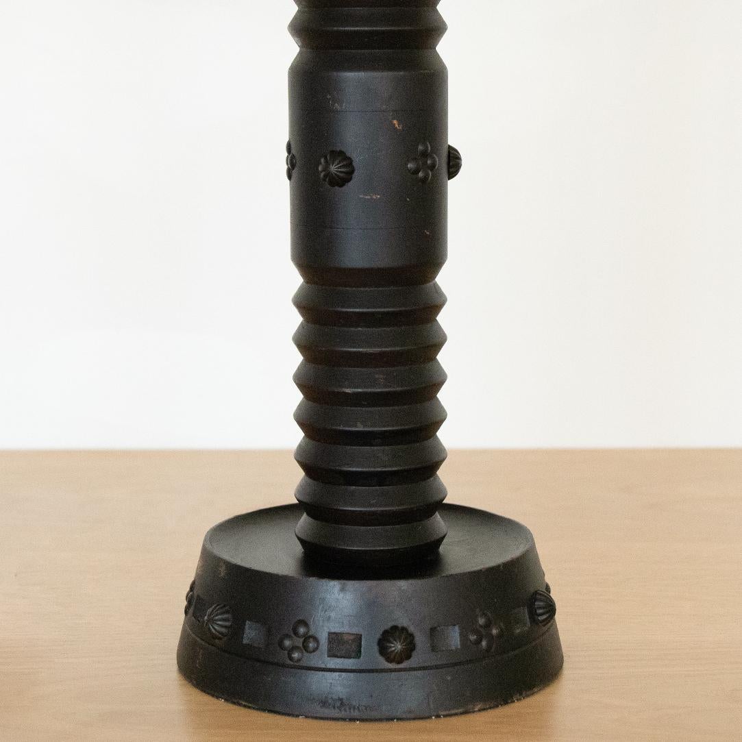 20th Century French Ornate Wood Table Lamp