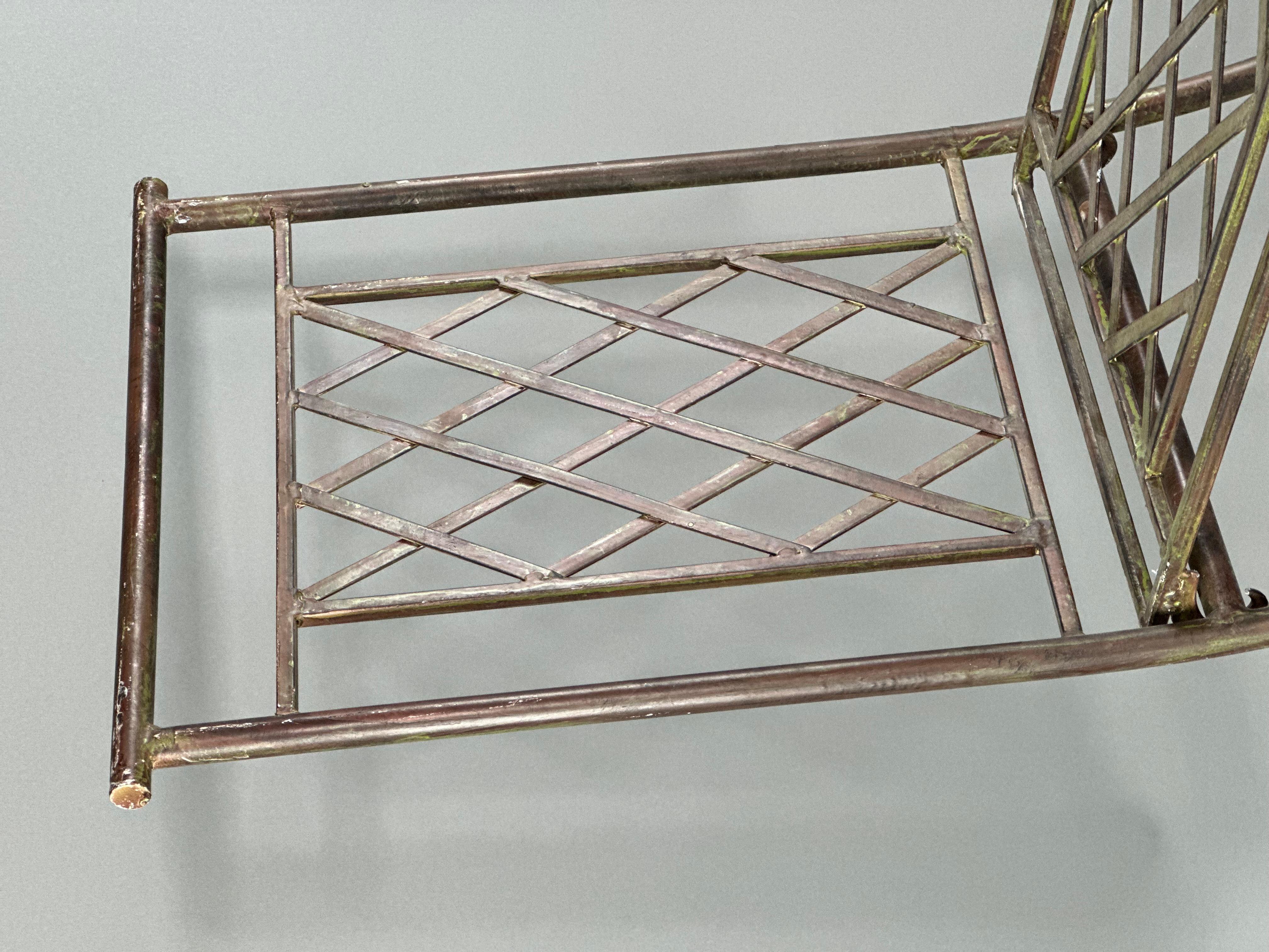 Late 20th Century French outdoor folding chairs - Metal For Sale