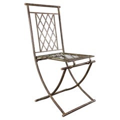 Used French outdoor folding chairs - Metal 