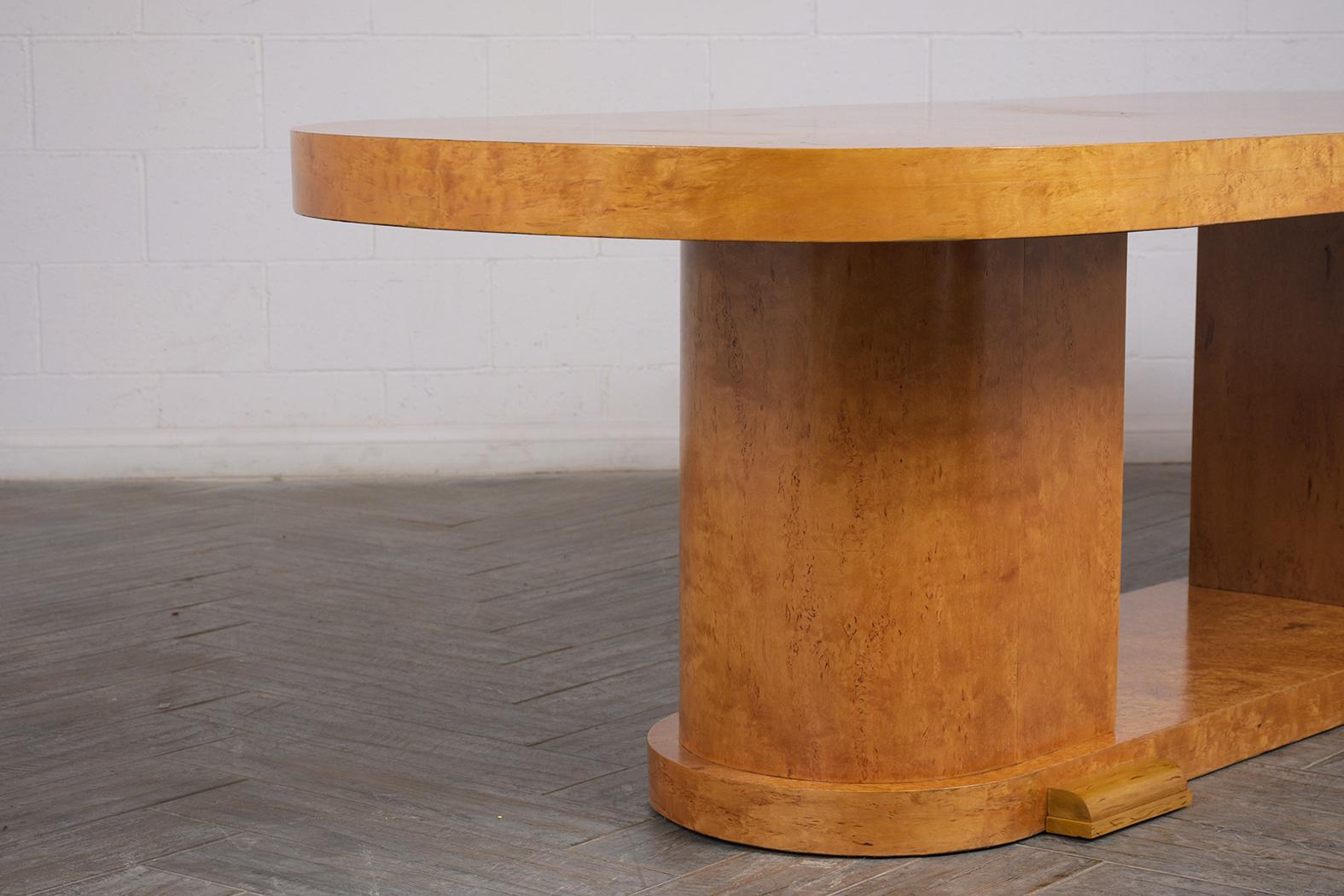 Art Deco Burled Dining Table In Good Condition In Los Angeles, CA