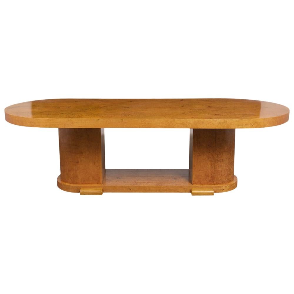 Art Deco Burled Dining Table