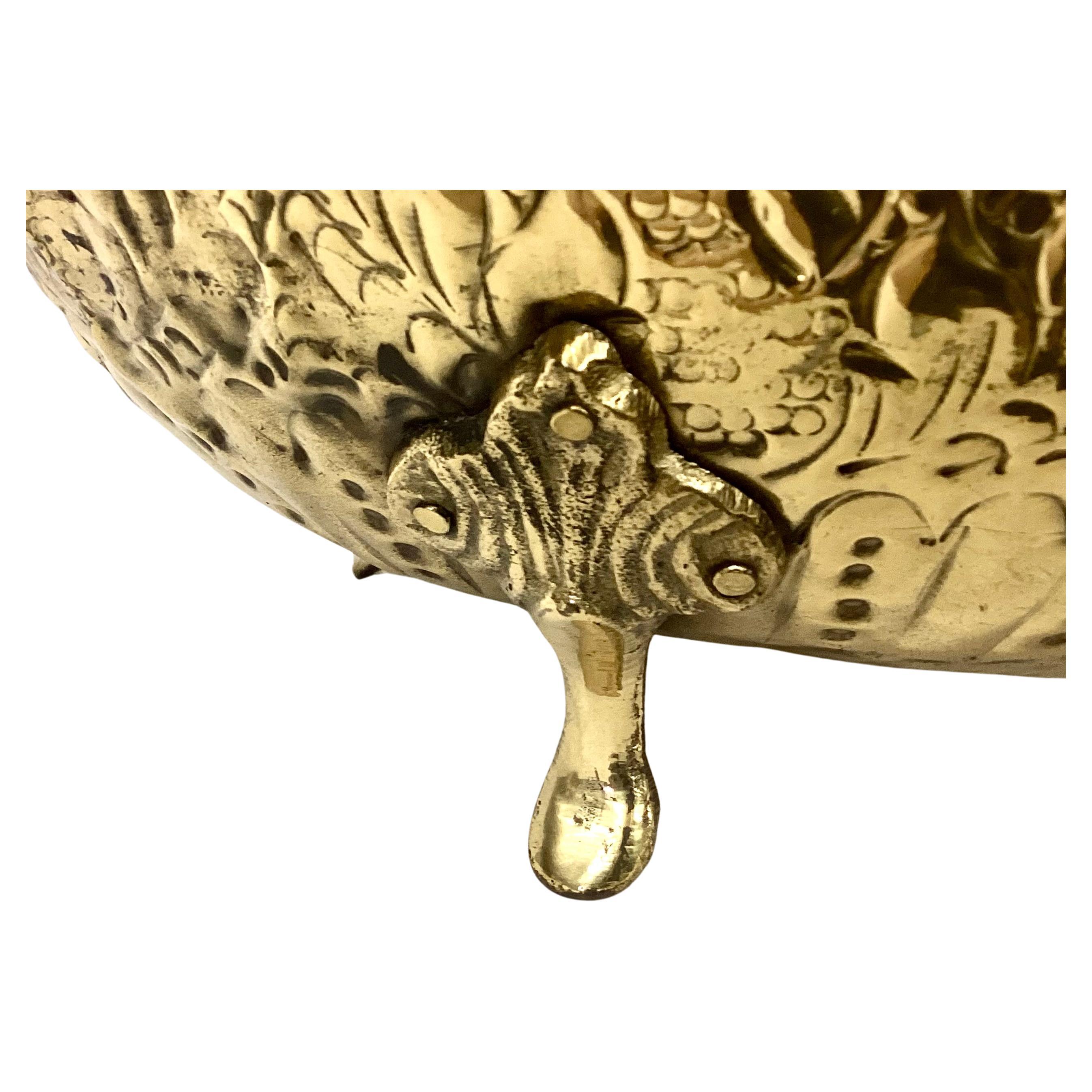 20th Century French Oval Brass Planter / Jardiniere For Sale