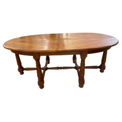 Antique French Oval Dining Room Table