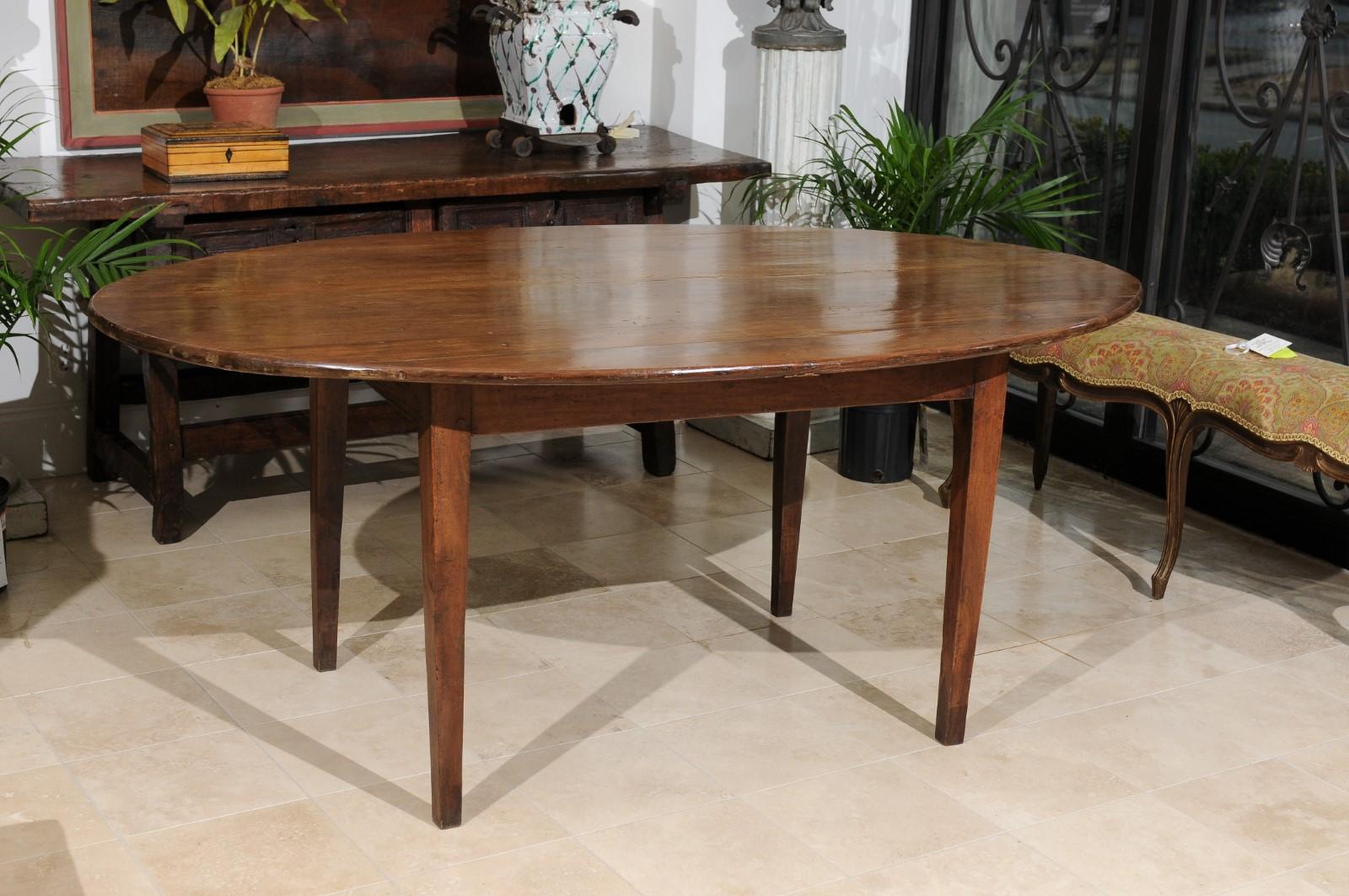  French Oval Farm Table with Tapered Legs 6