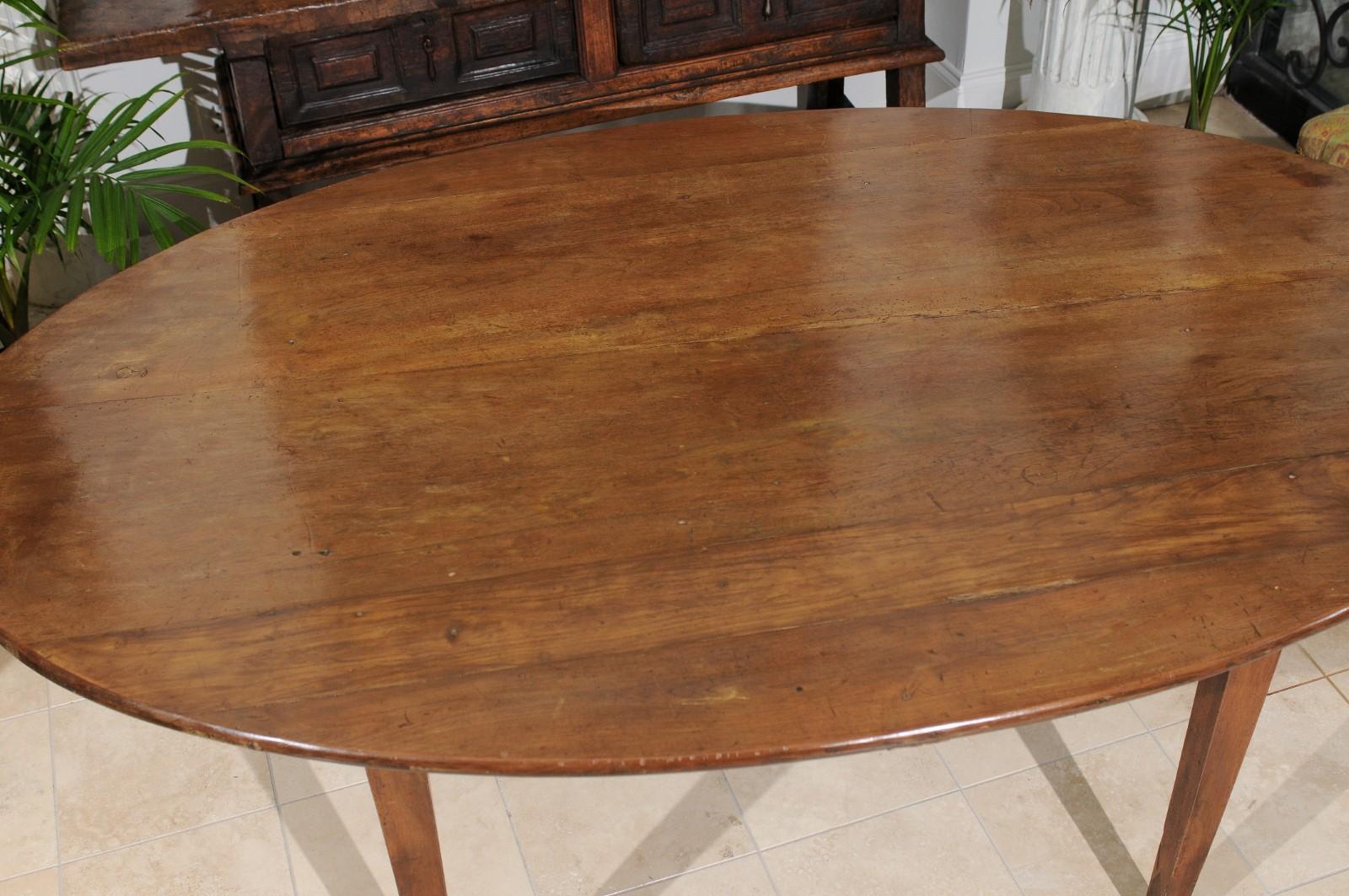  French Oval Farm Table with Tapered Legs 7