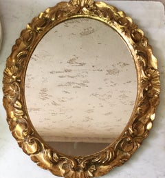 French Oval Gilded Wood, circa 1930