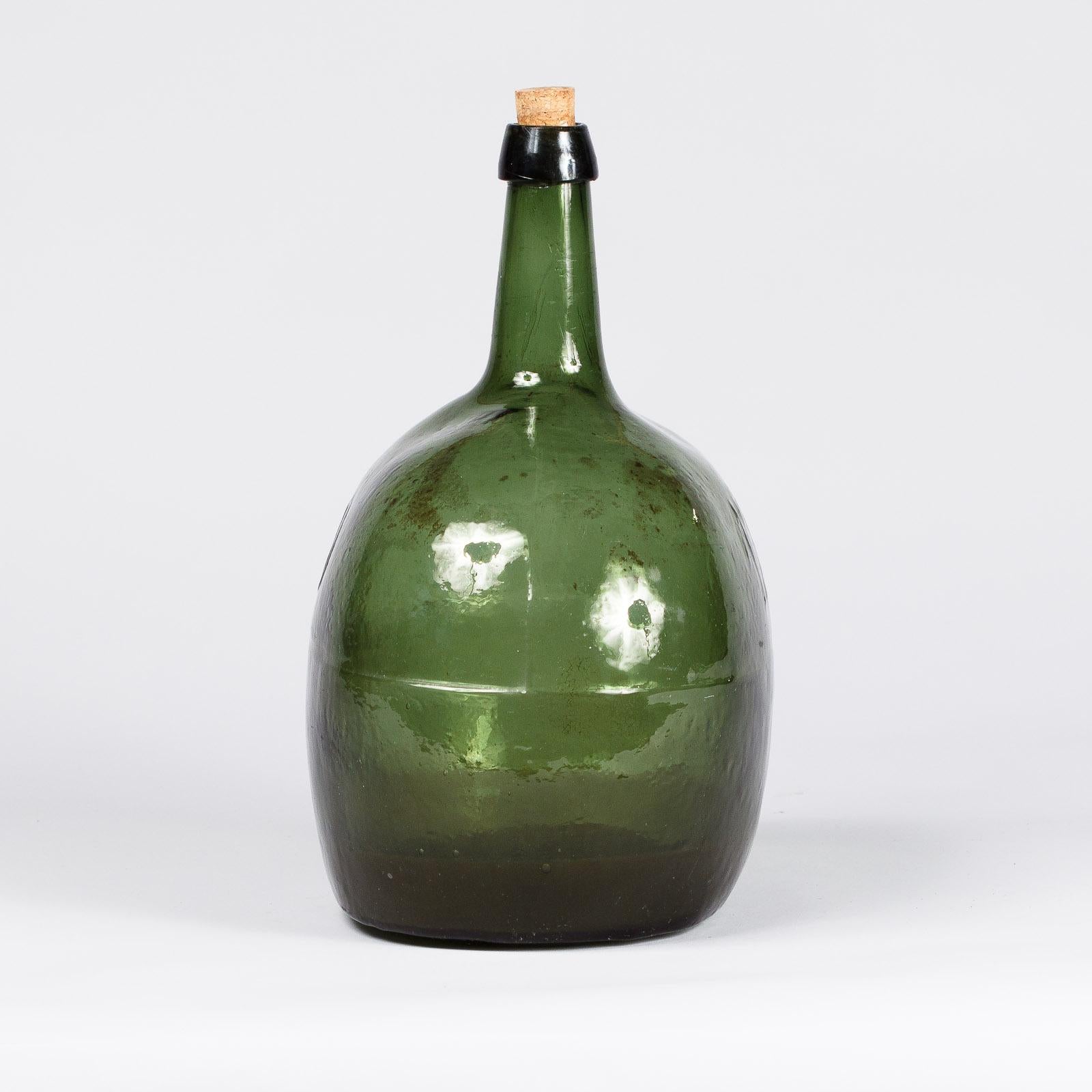 oval glass bottle
