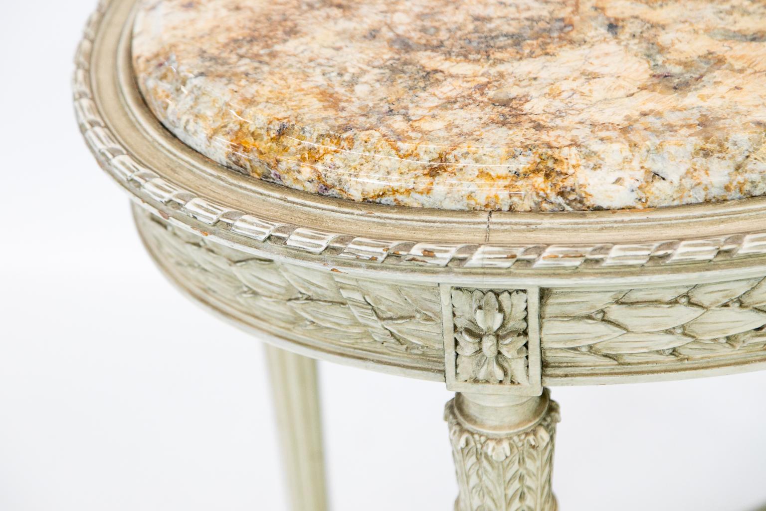 French Oval Marble-Top Center Table 5