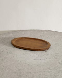 Plateau ovale en bois du milieu du siècle par Alexandre Noll Produit en France, années 1950