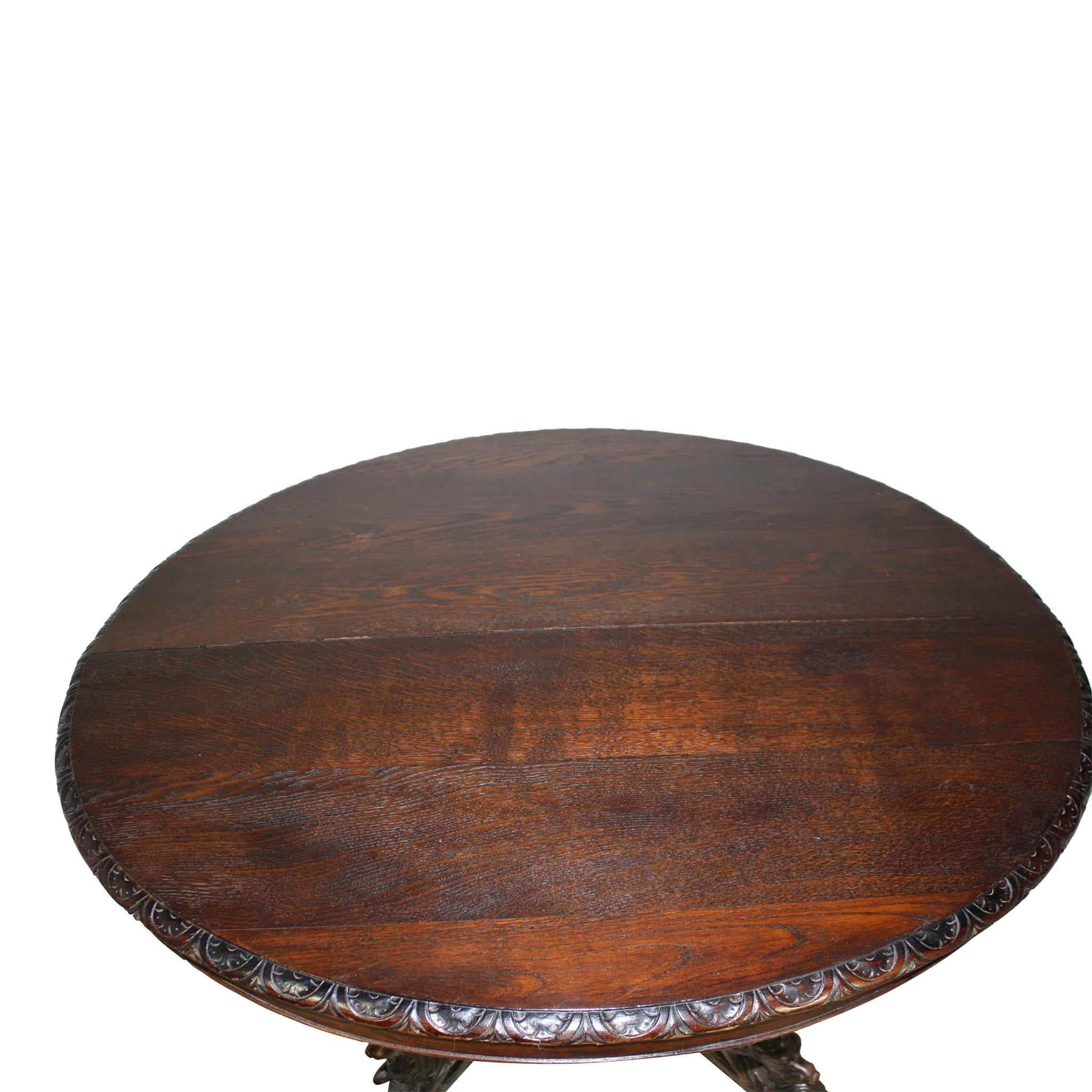 French Oval Oak Hunt Table, circa 1880 4