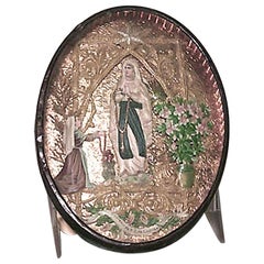 French Oval Religious Icon
