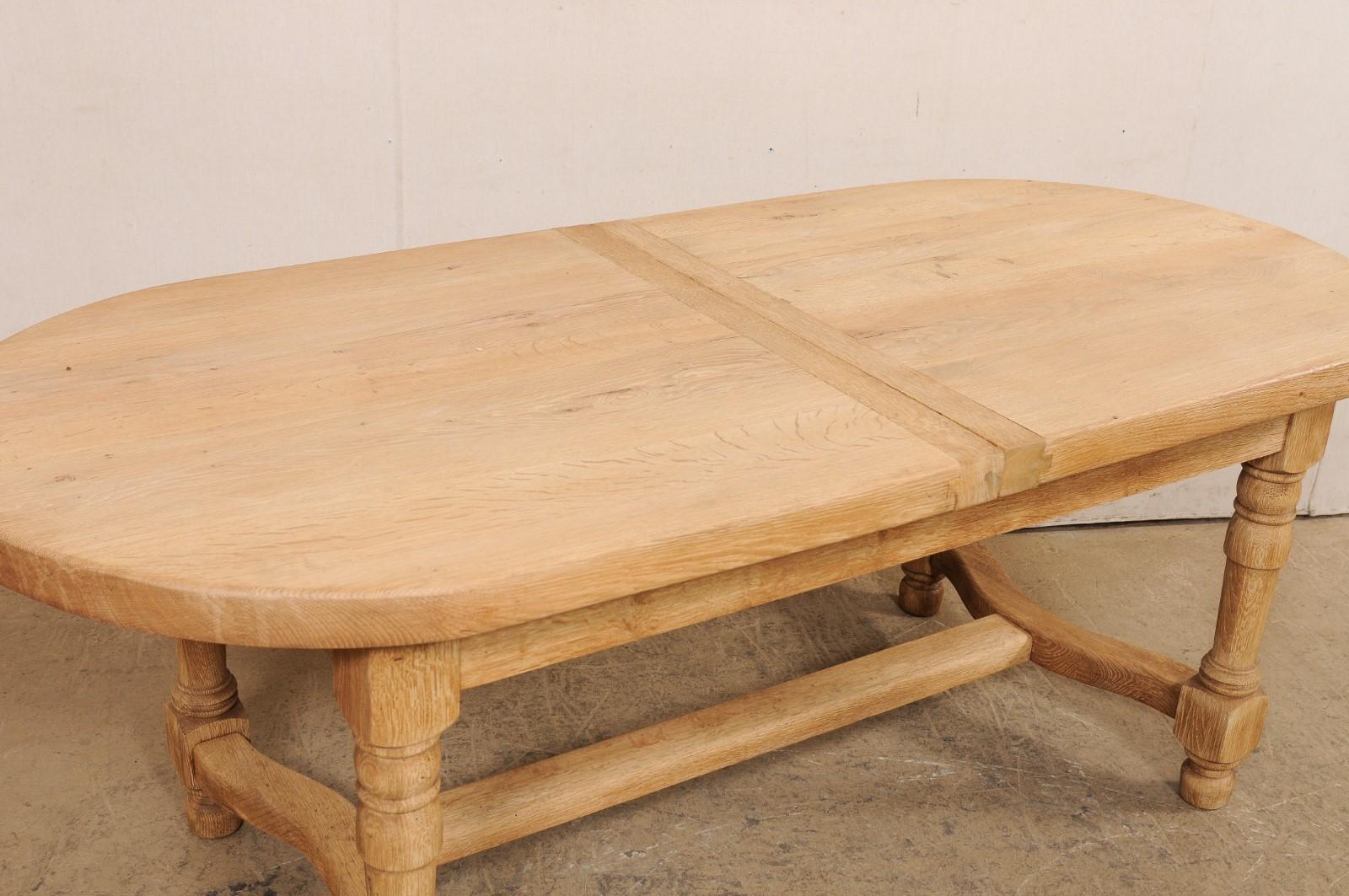 20th Century French Oval-Shaped 6.5 Ft. Long Dining Table, Mid 20th C. For Sale