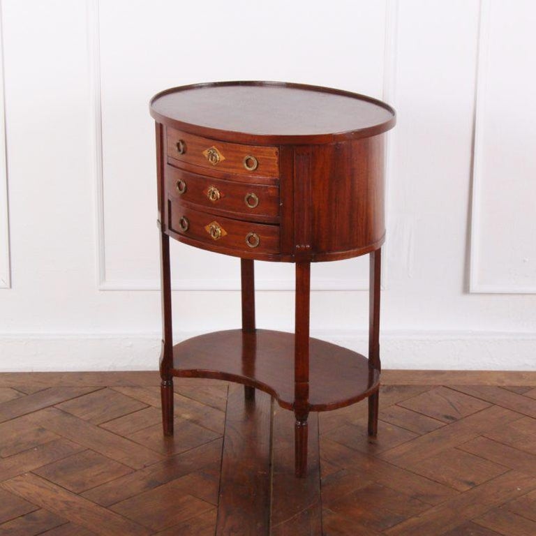 French Oval Side Table For Sale at 1stdibs