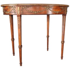 French Oval Table with Hand Carved Ormolu