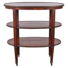 French Oval Three-Tier Trolley or Server